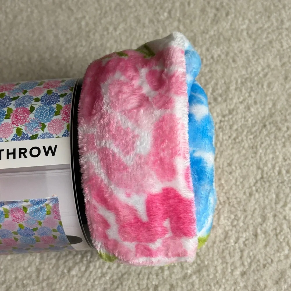 Pink/Blue Floral Blanket